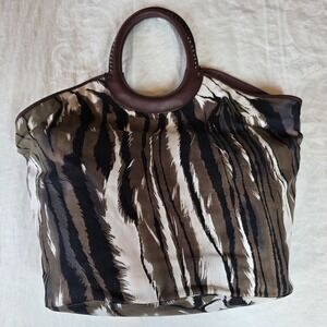 Diane von Furstenberg Georgia Tote Bag Tiger Bark Neutral NWT Animal Print Bag